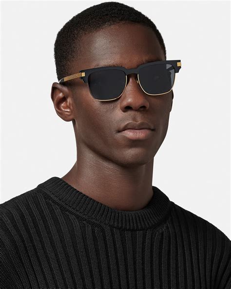 versace solbriller|Greca Sunglasses Black .